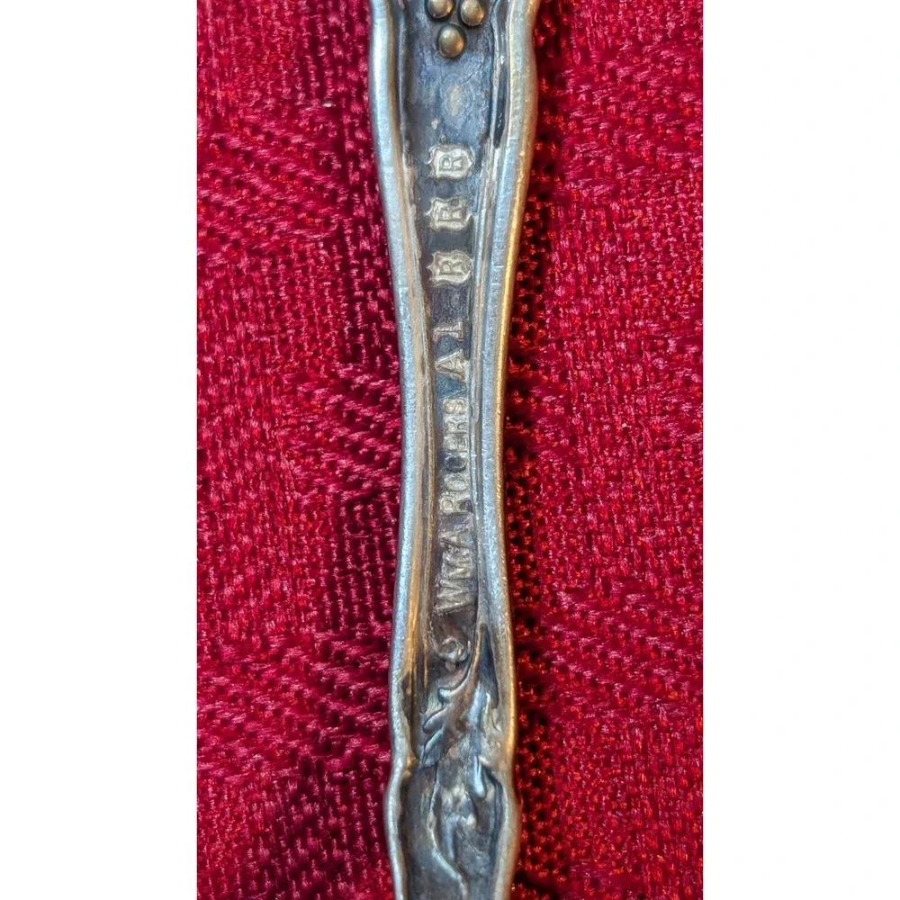 Antique Wm A Rogers A1 Silverplate Serving Spoon Grapevine Pattern Victorian
